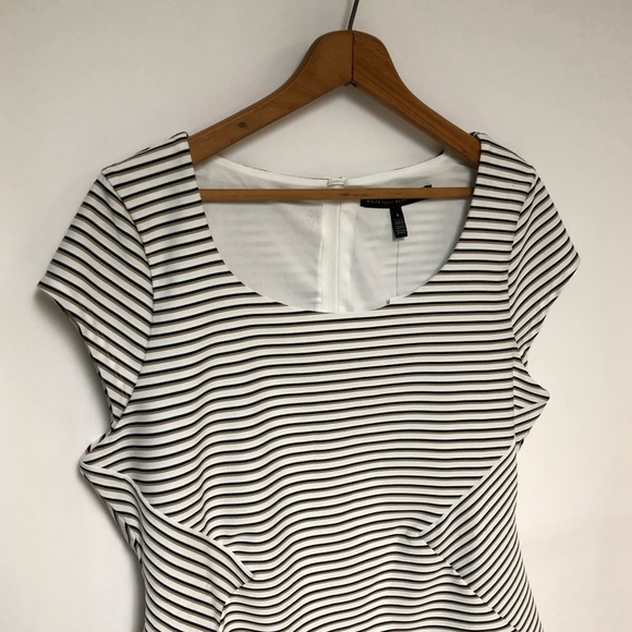 NWT WHBM Stripe Jacquard Bodice Top Sz 8 - Picture 4 of 12